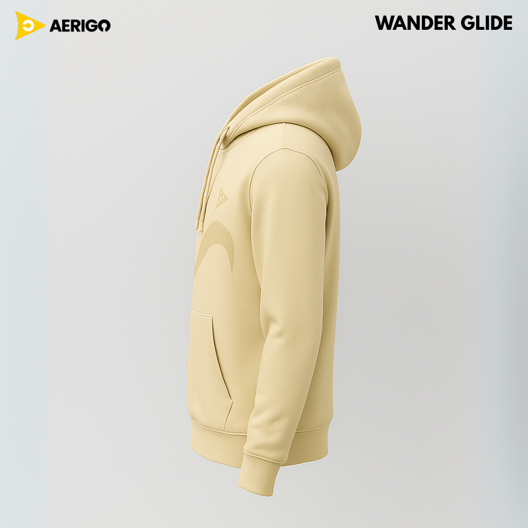 WanderGlide Premium Unisex Hoodie - Classic Beige