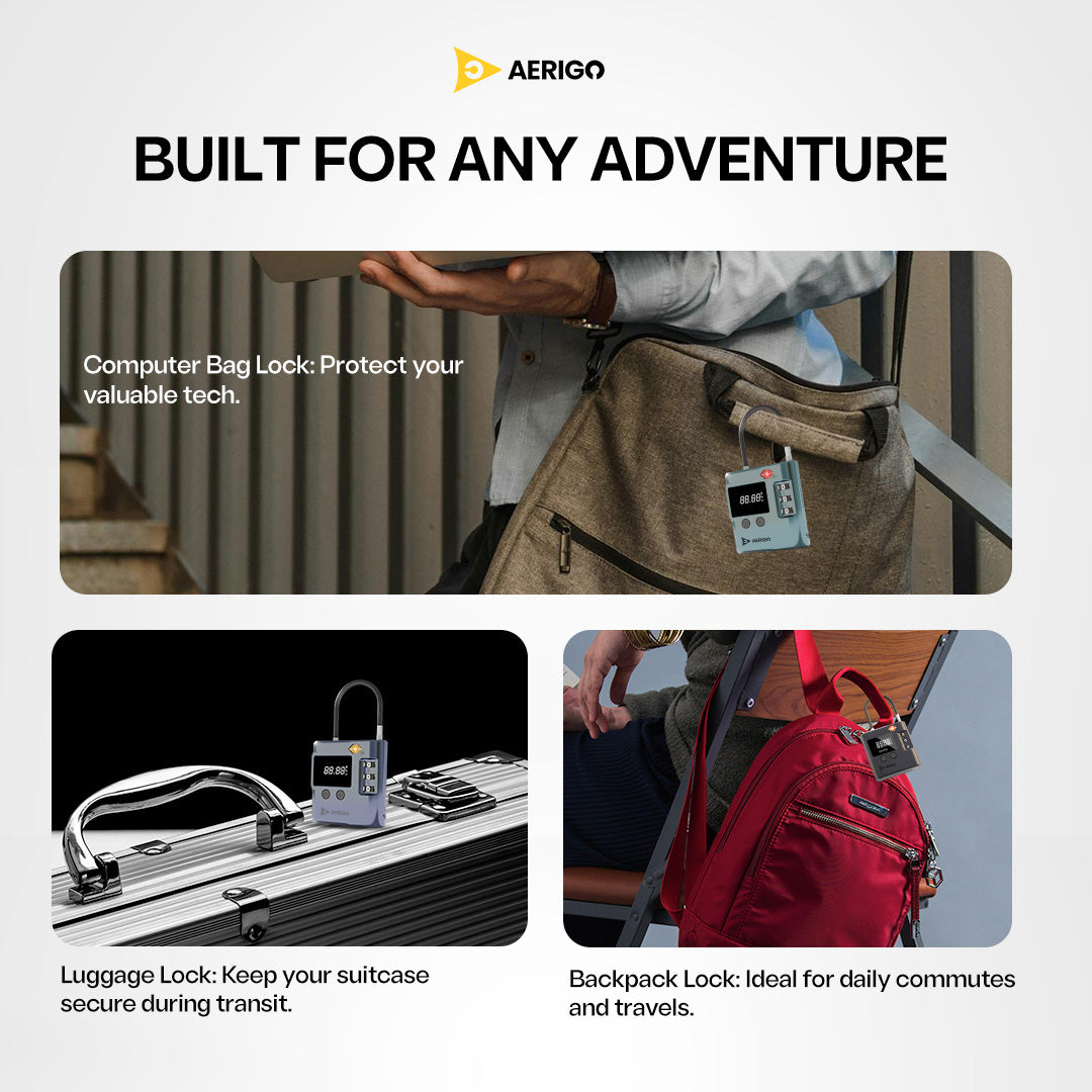 Aerigo Wander Lock – TSA-Approved Smart Luggage Lock with Find My & Built-In Scale