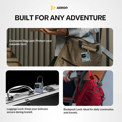 Aerigo Wander Lock – TSA-Approved Smart Luggage Lock with Find My & Built-In Scale